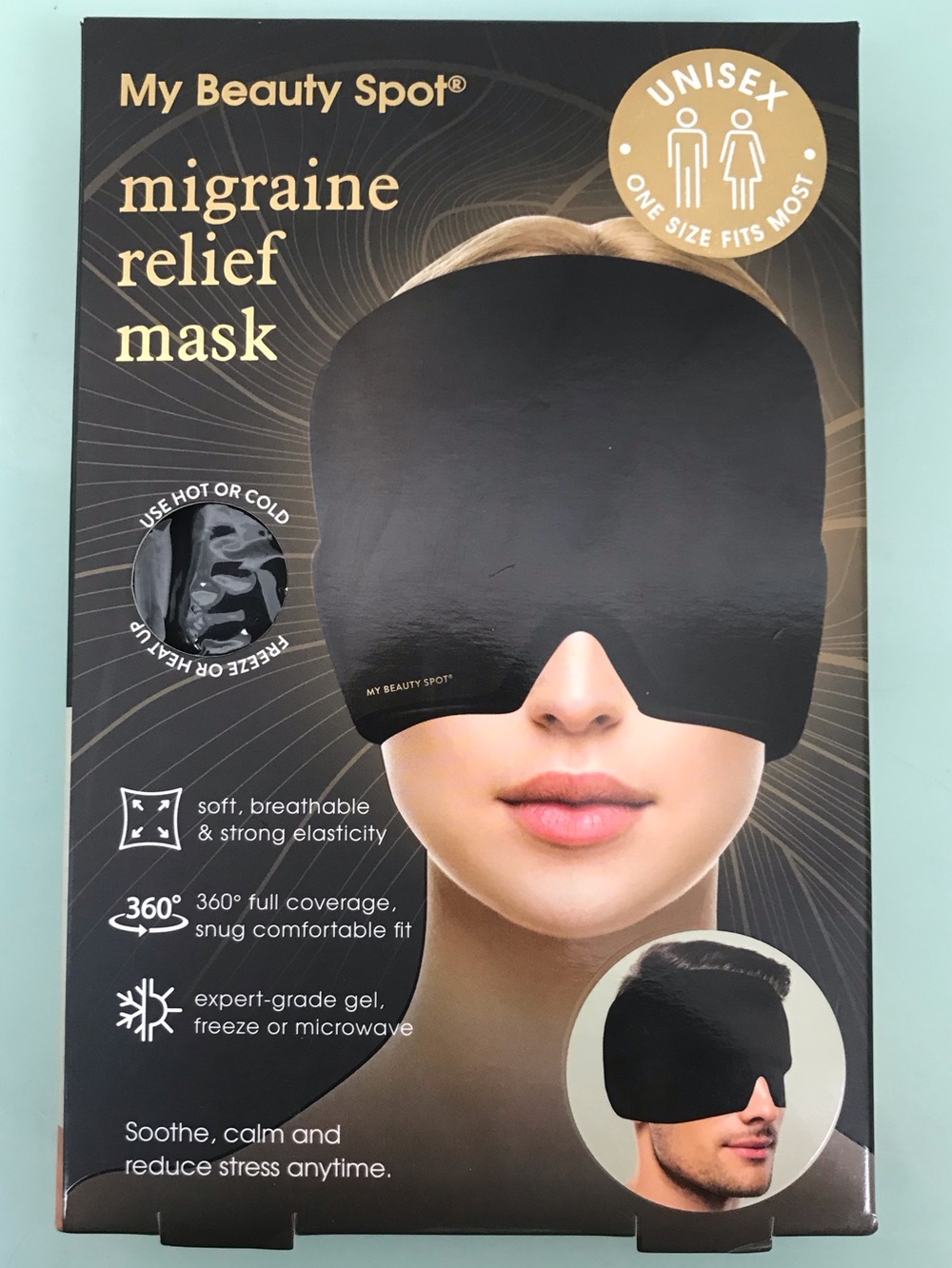 My beauty spot Black Migraine Relief Mask - Unisex